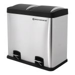 Afvalscheiding – Kitchenaid - Scharnierende Deksel – Handvatten - Zilver