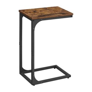 Bijzettafel - - Met wielen - C-vormig - Zwart