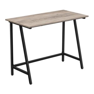 Bureau, Computer Bureau, Thuiskantoor, Kantoor, Studeerkamer, Woonkamer, Stal, Ruimtebesparend, Eenvoudig Te Monteren, Ä°ndustrieel Ontwerp, 100 X 50 X 75 Cm, Grijs-Zwart