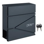 Brievenbus antraciet muurmontage GMB051G02