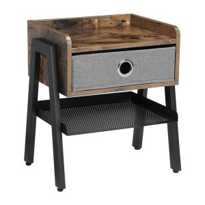 Nachtkastje - ZAZA Home Industrieel - Rustiek Bruin - Bijzettafel