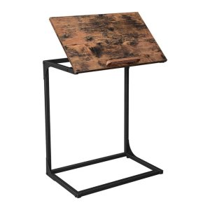 Bijzettafel - - Verstelbaar oppervlak - Vintage bruinzwart