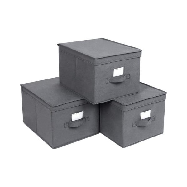 Opbergdoos - Stoffen opvouwbaar - Set van 3 - Grijs