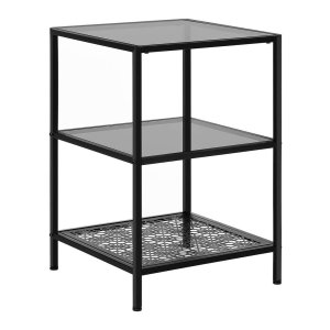 Bijzettafel – Bloemrijk - Stevig - Zwart