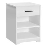Boxspringnachtkastje - Stijlvol - Met lade - Wit