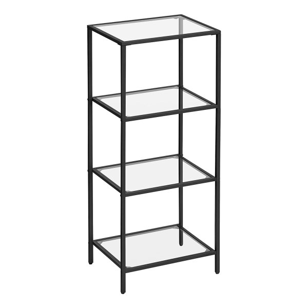 Badkamer Plank, Keuken Plank, Vloerplank, Hal Plank, Plant Plank Met 4 Planken Gemaakt Van Gehard Glas, Eenvoudig Te Monteren, Woonkamer, Slaapkamer, Kantoor, Zwart