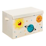Opbergdoos, Speelgoed Organizer, Vouwdoos, Stoffen Doos Met 2 Handgrepen En Deksel, Opbergdoos Voor Kinderkamer, Speelkamer, Slaapkamer, Garderobe, Beige