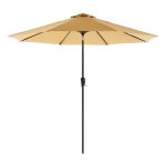 Parasol, Ø 270 Cm, Tuinparasol, Marktparasol, Uv-Bescherming Tot Upf 50+, Terrasparasol, Zonwering, Scharnierend, Met Slinger, Zonder Standaard, Tuin, Balkon, Terras, Taupe
