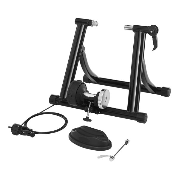 Roller Trainer, Magnetische Fietsweerstandstrainer Met Ruisonderdrukkend Wiel, Opvouwbaar Voor Eenvoudig Opbergen, Zwart