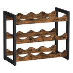 Countertop Wijnrek, Flessenrek Met 3 Planken, Voor Maximaal 12 Flessen