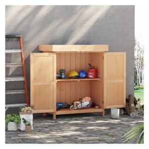 Tuinschuur - Hout & Relax - Dubbele deuren - Weerbestendig Natuurlijk
