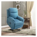 Relaxfauteuil - Seniorencomfort - Elektrisch verstelbaar - Blauw