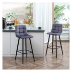 Barstoelen - Luxe uitstraling - Ergonomisch design - Zwart