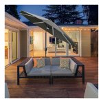 Zonnelamp - LED - Zonbescherming - Aluminium - Donkergrijs