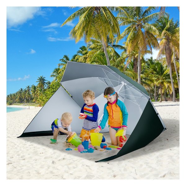 Parasol - Zaza Home 2 In 1 - Windscherm - Donkergroen