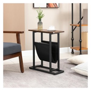 Tafelblad - Inklapbare tafel - Stalen frame - Donkerbruin/Zwart