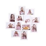 Fotoframe collage, voor 12 foto's in 4 x 6 ″ (10 x 15 cm), vereiste montage, fotocollage, fotolijst, voor meerdere foto's, met glazen paneel, witte rpf22WT