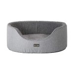 Hondenmand, hondenbed, omkeerbaar kussen, 92 x 72 x 28 cm, grijs