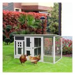 Hennenhok - ComfortCoop - Legnest - Eierdoos - Grijs/wit