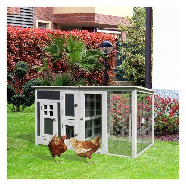 Hennenhok - ComfortCoop - Legnest - Eierdoos - Grijs/wit