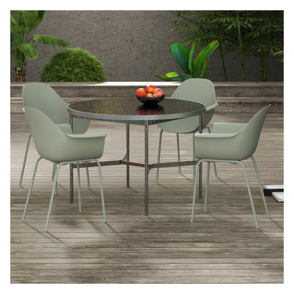 Terrasstoelen - Comfort Garden - rugleuning - armleuningen - groen