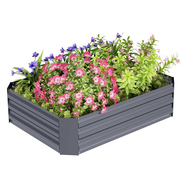 Moestuinbak - StalenCuisine - Stapelbaar – 120x90cm - Zwart
