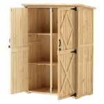 Tuinhuisje - Robuust - Dubbele deuren - Natuurlijk hout