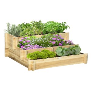 Plantenbed - Verhoogd en multifunctioneel - Naturel