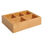 Bamboe – OrganizerXL - Uitbreidbaar – Natuurlijk - Bruin