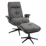 Relaxfauteuil - Luxor - Ligfunctie - Draaifunctie - Donkergrijs