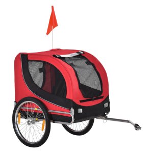 Fietskar - Hondenvervoer - Rood/Zwart