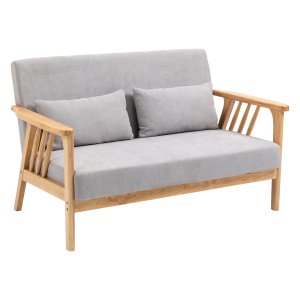 Loveseat - Elegante zitbank - Fluweelzacht - Grijs