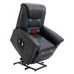 Massagestoel - Zaza Home - Sta-op functie - Elektrisch - Zwart