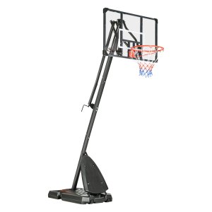 Basketbalstand - Hoogte verstelbaar - Met rollen - Zwart