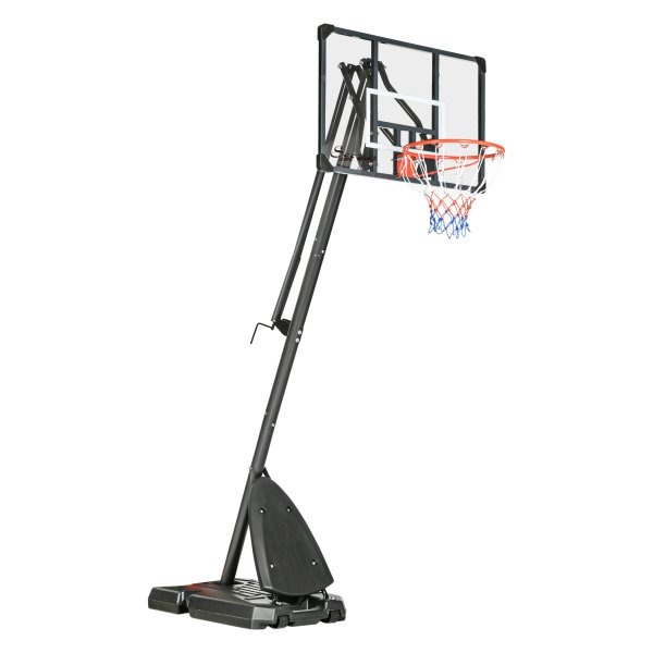 Basketbalstand - Hoogte verstelbaar - Met rollen - Zwart