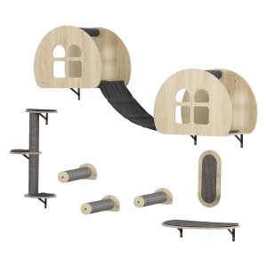 Kattenklimset - Klimset - Sisalpalen – Platform - Grijs