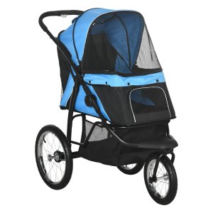 Hondenbuggy - Luxe Pets - Opvouwbaar - Zonbescherming - Blauw