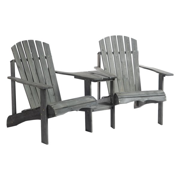 Tuinmeubilair - Comfortabele Zithoek - Set van 2 Stoelen - Grijs