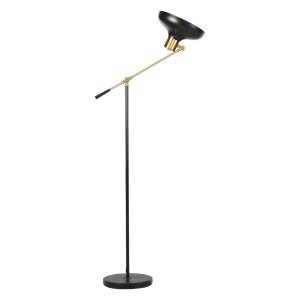Vloerlamp - Verstelbare leeslamp - Zwenkbaar - Zwart