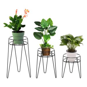 Plantenstandaard - Stijlvolle Bloemenhouder - Geschikt voor Ø16 cm potten - Zwart
