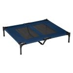 Hondenbed - Comfortabel en stevig metalen frame - Blauw