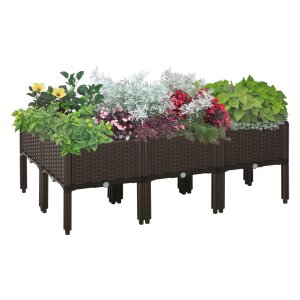 Plantenbak - Rattanlook - Afvoergaten - Bruin