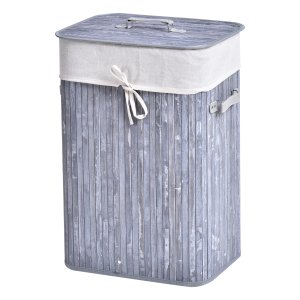 Wasmand - BambooHome - Opvouwbaar - Handvatten - Grijs