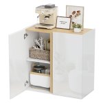 Woonkamer Dressoir - Dressoir met Soft-Close Deuren - Verstelbare Planken - Wit
