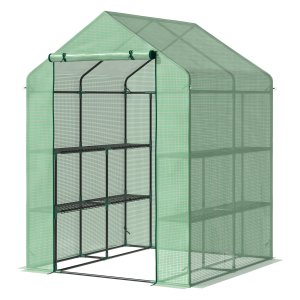 Kasplanken - Groene Stalen Frame - PE-Plastic - Groen