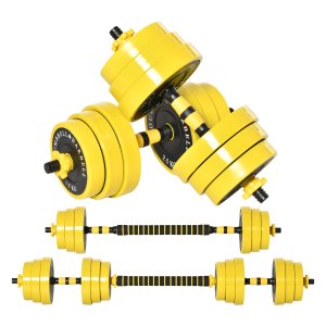 Dumbbell – Complete set – 25 kg – verstelbaar – geel+zwart