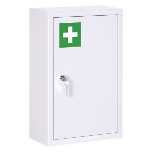Medicijnkastje – Apotheek Stijl – 3 Lagen – 2 Sleutels – Wit