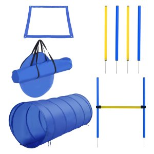 Behendigheidstraining Set - AgilityPets - Inclusief tunnels en hindernissen - Blauw