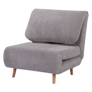 Slaapbank - Relaxdesign - Verstelbaar comfort - Polyester Lichtgrijs