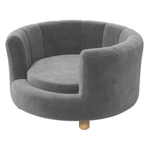 Huisdierenbed - Verhoogd - Flanellen bekleding - Grijs